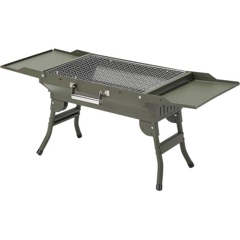 Barbecue charbon pliable portable acier inoxydable 3-5 personnes (1/5)