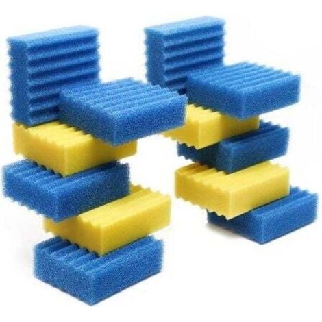 Packung mit 12 Ersatzteilen für den CBF350 Biofilter. Komplettes Set originaler Baumwollfilterschwämme.