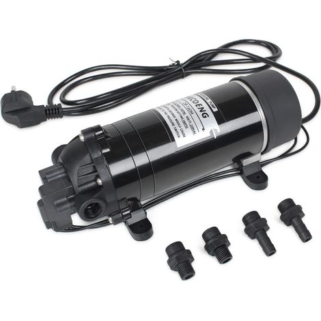 AC230V 160 PSI Pression d'eau Pompe à Diaphragme 5.5 L/min pour Caravan/Camper/Bateaux (1/5)