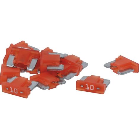 SODISE - Fusible micro à languette latérale 10A rouge - lot de 50 pcs - 19577 - Ce produit de marque SODELEC est neuf.