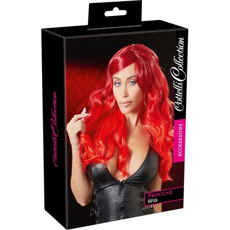 Accesorios Cottelli - Peluca larga roja ajustable (1/4)