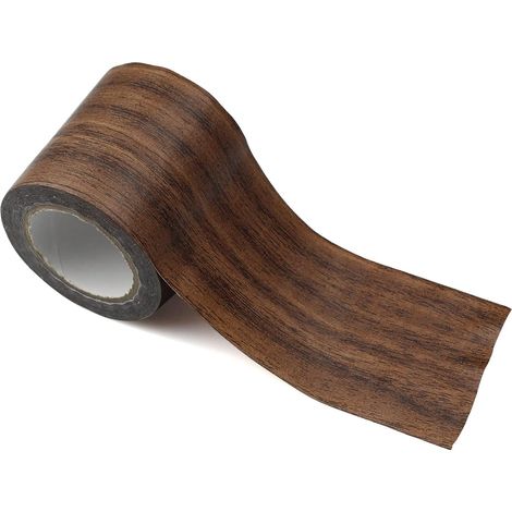 Ruban Adhésif Bois Papier Adhesif pour Meuble et Sols Marron Ruban Adhésif Effet Grain de Bois Réparation 5,7 cm x 4,57 m (Marron Foncé) (1/5)