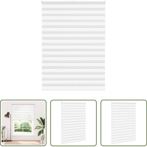 Fensterrollo -  Doppelrollo Weiß 155x200 cm Stoffbreite 150,9 cm Polyester (1/5)