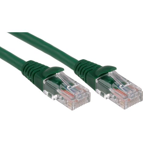 Câble Ethernet cat 5e Avec connecteur gaine LSZH Vert / , U/UTP, 500mm ( Prix pour 1 )