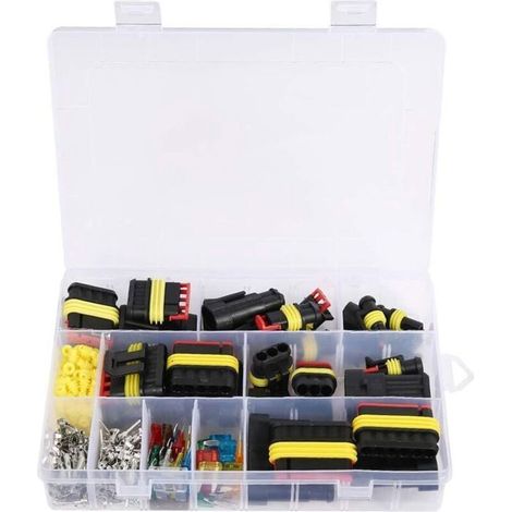 Paquet de 240 bornes de connecteur de fil étanches personnalisées pour moto camion voiture comprend 1/2/3/4/5/6 branche fusib Femeo (1/5)