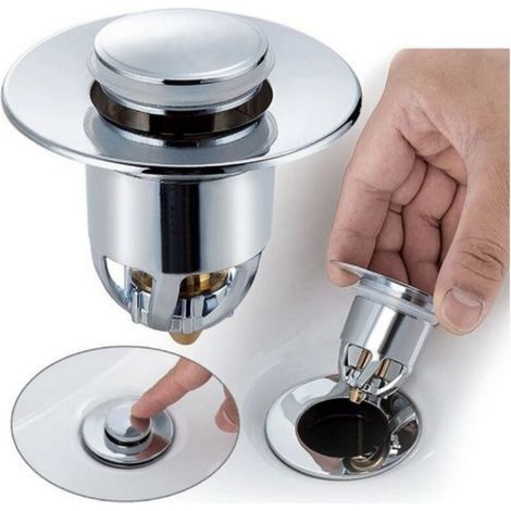 Filtre à Noyau à Ressort en Laiton pour Évacuation de Lavabo Anti-Rouille et Anti-Odeur Compatible Diamètres 34 à 40 mm (1/4)