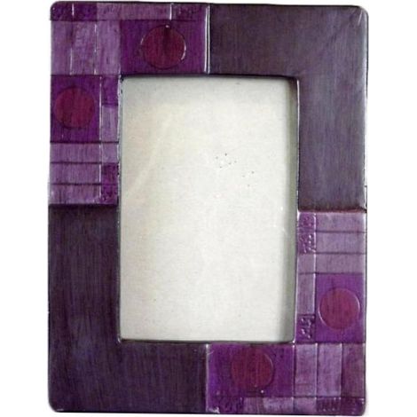 Marco de fotos de cerámica morada de 23x18 cm - Colección de marcos de pie (1/3)