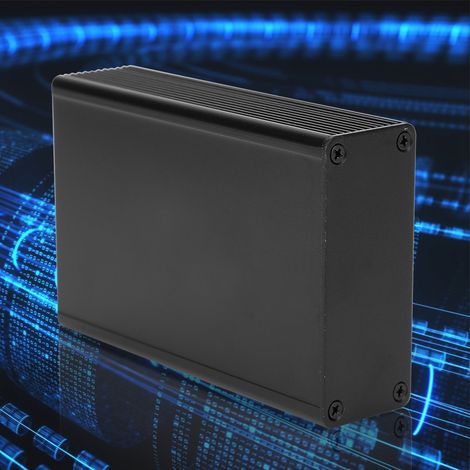 Boîtier électronique aluminium noir mat 27x66x100mm pour carte circuit imprimé DIY GPRS (1/5)