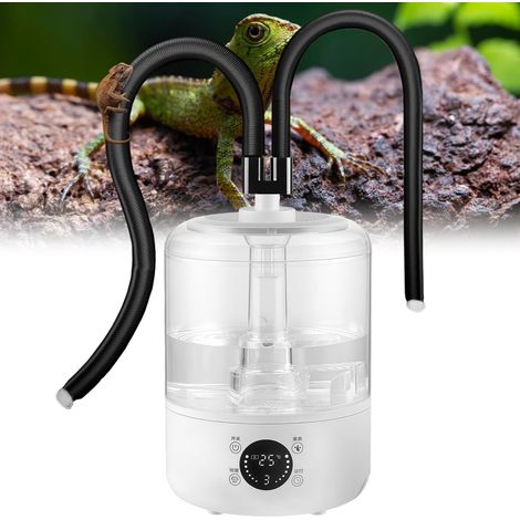 Humidificateur pour Reptiles 4L Nébuliseur Automatique Silencieux avec Double Tuyau Rétractable et Télécommande pour Terrarium Vivarium Amphibiens (1/5)