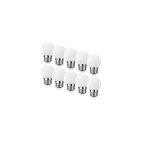 Lot de 10 Ampoules LED E27 3W G45 Blanc Chaud Non Dimmable Angle 360° Mini Globe Éclairage Intérieur (1/4)