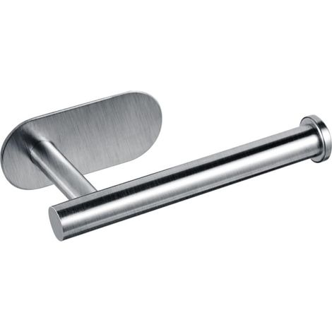 Porte Papier Toilette(Argent brossé), Support Papier Toilette Mural, 304 Acier Inoxydable Porte Rouleau Toilette, sans perçage Porte-Papier hygiénique Autocollant, Taille Unique (1/4)
