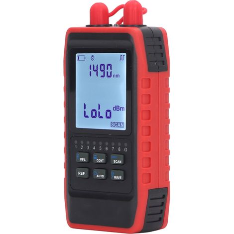 Optischer Leistungsmesser, Kabelfinder, Glasfaser-Leistungsmesser 850 nm bis 1625 nm, Rotlicht-Lichtkabeltester (1/5)
