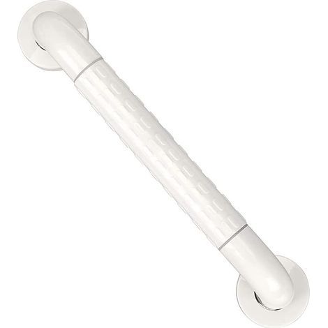 Barre d\'appui WC Manche Mural INOX Poignée de Baignoire Porte Serviette - 400mm (Blanc) (1/5)