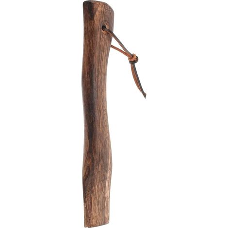 Axe Handle with Leather Buckle, Replacement Hatchet Handle 260mm Long with Corner, Smooth Wood Texture, Shock Resistant, for Tree Farm (1/5)