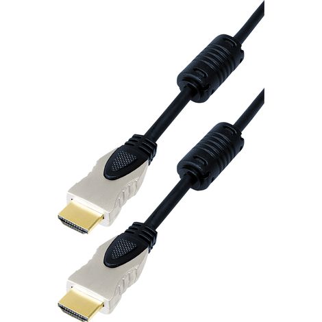Cavo hdmi™ ad alta velocità con ethernet hdmi-plug 19 pin - hdmi-plug 19 pin, 1,0 m, con ferrite, cable - ø 7,3 mm, awg28 (1/2)