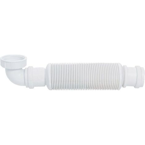 Siphon lavabo extra-plat sans joint d'eau Senzo Wirquin 30720471, blanc, équipement sanitaire pour salle de bain, évacuation discrète, 1 pièce (1/2)