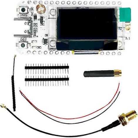 Placa de desarrollo ESP32 LoRa V3 con doble antena, WiFi integrado, Bluetooth, pantalla OLED de 0,96 pulgadas y puerto USB tipo C para Meshtastic IoT. (1/5)