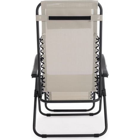 Sedia Sdraio Pieghevole Wayne Grigio Chiaro - 163x65x110 cm (1/5)