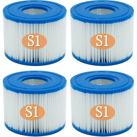 INTEX 29001E 4er-Pack PureSpa Typ S1 Einfach zu installierende Poolkartuschen