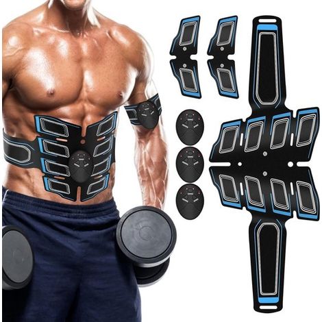 Cinturón de fitness para estimulación de los músculos abdominales, entrenamiento muscular, equipo de fitness, tonificador abdominal para estómago/brazos/piernas, para uso doméstico. (1/5)