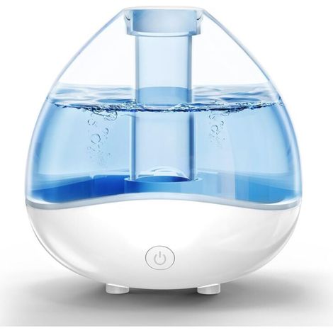 Humidificateur de chambre, humidificateur à ultrasons à brume froide de 1,5 L, convient à la maison, à la chambre d'enfant, au bureau et aux plantes, avec buse rotative silencieuse à 360°. (1/4)
