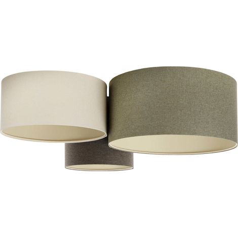 Plafonnier boho élégant tissu crème pour salon ou chambre - beige sable et crème doux (1/5)