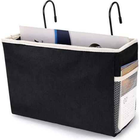 Black - Hanging storage basket for bed, desk, home, school, dormitory (1/5)