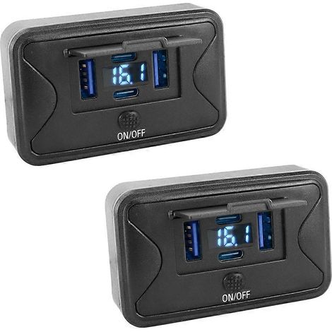 108-W-USB-Mehrfachsteckdose mit 4 Anschlüssen für Wohnmobile, Kfz-Ladegerät mit 36-W-PD- und 18-W-QC3.0-Schnellladepanel, Mehrfachadapter (1/5)