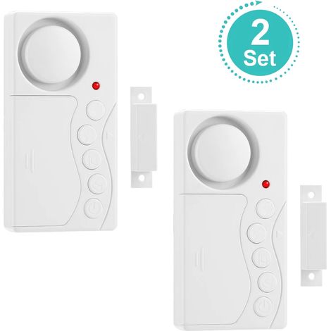Capteur d'ouverture de porte, alarme de porte temporisée sans fil, alarme antivol pour porte et fenêtre, alarme de sécurité pour réfrigérateur, capteur de porte (1/5)