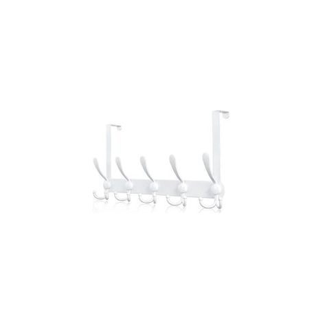 Porte Manteau pour Porte,Crochet de Porte pour Cadre d'épaisseur 4.5 cm, Patère de Porte à Suspendre pour Porte en Verre de Salle de Bain (Blanc, 15 crochets) (1/5)