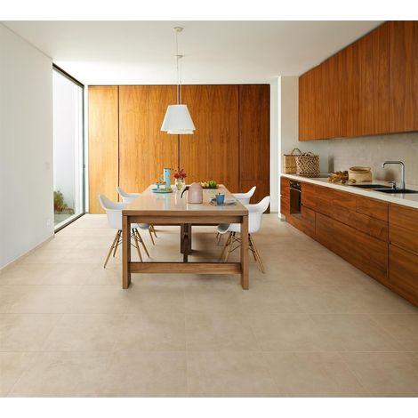 Carrelage sol effet béton CONCRETE (80x80 cm) - 80 x 80 - LIGHT GREY rectifié