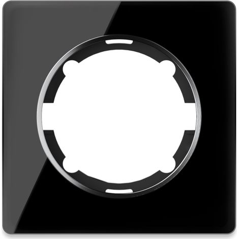 Plaque de finition OneKeyElectro Garda, 1 poste, noir