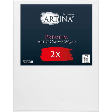 Keilrahmen Leinwand Premium, 30x40cm, 2er Set