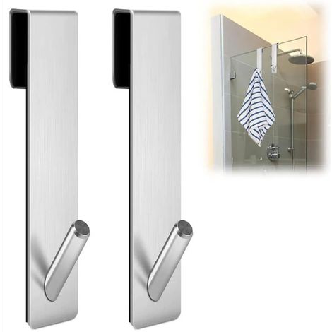 2 Crochets Douche Inox Argent I (1/4)