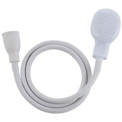 Douchette spéciale robinet – se connecte au robinet du lavabo – permet de se rincer les cheveux comme un coiffeur – longueur flexible 1 m – facile à utiliser
