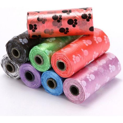 150 pcs Sac à déchets pour animaux dégradables, 10 rouleaux, sacs hygiéniques pour chiens et chats, usage extérieur et promenade (1/5)
