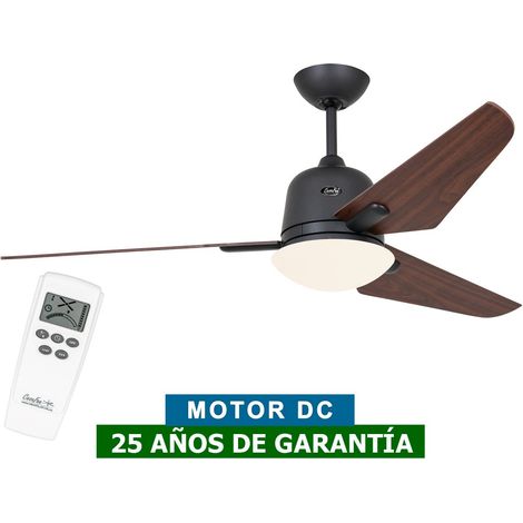 Ventilateur de plafond avec lumière CasaFan 513254 ECO AVIATOS 132 noyer/gris basalte BG-NB