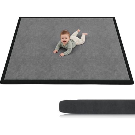 AIYAPLAY Baby Play Mat, 3CM Thick Foam Playmat Rug, 180 x 150 cm, Dark Grey (1/5)