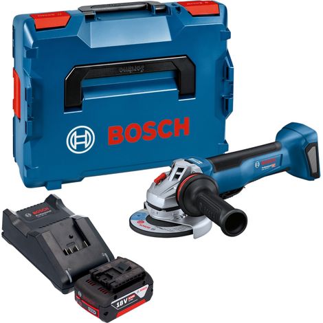 Meuleuse d'angle sans fil Bosch GWS 18V-10 P Professional 18 V 125 mm sans balais + 1 batterie 5,0 Ah + chargeur + L-Boxx (1/5)