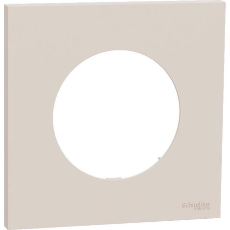 Schneider – Plaque de finition 1 poste – Gamme Odace – Montage horizontal et vertical – Plastique beige sable