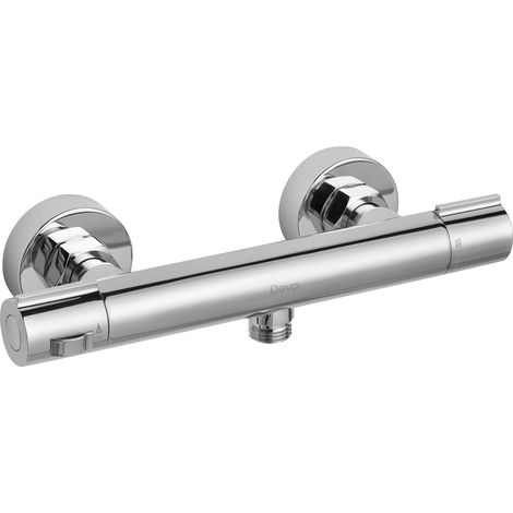 Deva Cool Touch Round Thermostatic Bar Shower Valve - Chrome