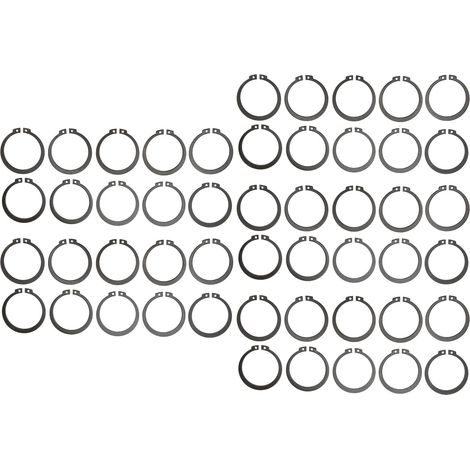 Kit de 50 circlips de retenue (anneaux en C), épaisseur 1,8 mm, diamètre extérieur 49,44 mm, diamètre intérieur 40,69 mm, pour embrayage de compresseur de climatisation 507 (1/5)