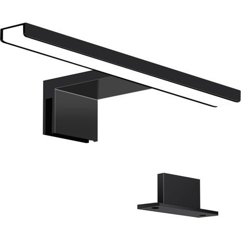 Schwarze LED-Badezimmerspiegelleuchte 5W 30CM 400LM, Spiegelwandleuchte 6000K Warmweiß, IP44 wasserdichte Badezimmerschrankleuchte, Schminktisch- und Frisiertischbeleuchtung (300mm) (1/5)