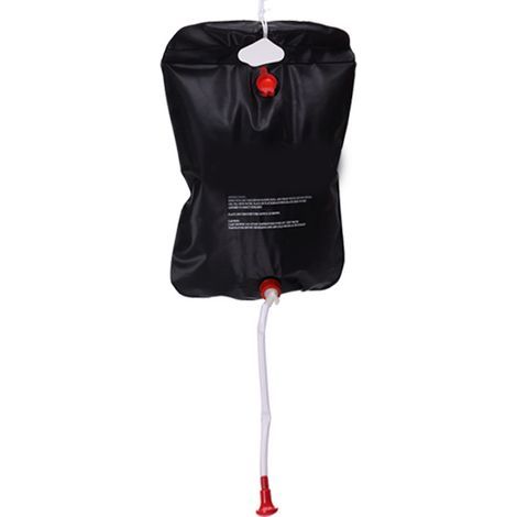 Sac de douche solaire pliable de 20 L pour le camping, portable, en PVC léger et étanche, avec interrupteur réglable et remplissage facile.-AquaForge (1/5)