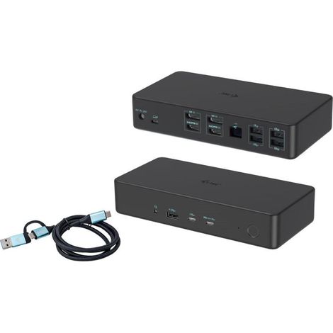 i-tec USB 3.0 / USB-C / Thunderbolt 3 Professional Dual 4K Display Docking Station Generation 2 + Power Delivery 100W (1/5)