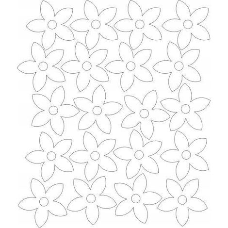 Stickers muraux fleurs, 20 pièces, blanc brillant