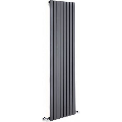 Milano Capri Anthracite Vertical Column Single Flat Panel Radiator - 1600mm x 472mm (1/5)