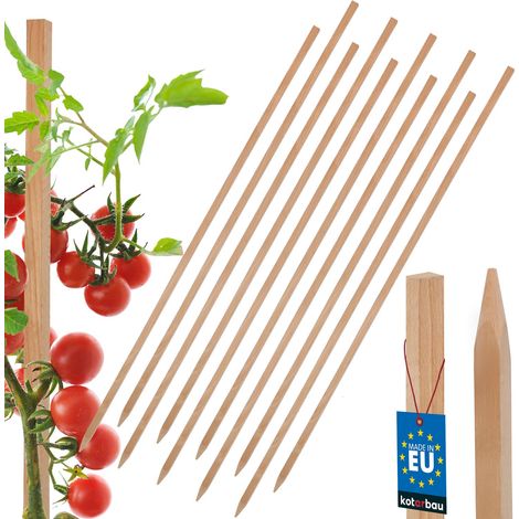 KOTARBAU® Pali di legno per pomodori, supporto per ortaggi, alberi e arbusti, 100 cm, set da 10
