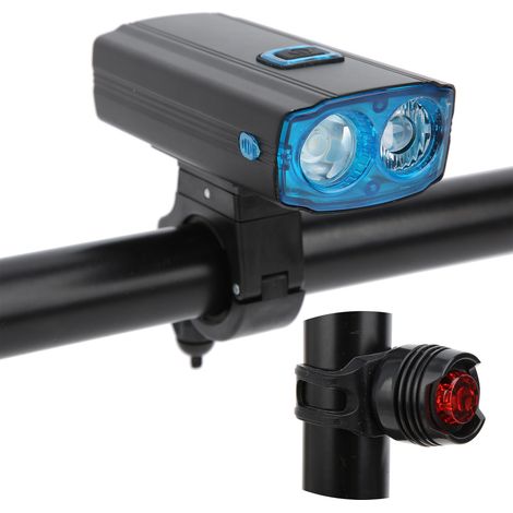 Lampe de vélo rechargeable USB, éclairage avant et arrière pour une utilisation nocturne. (1/5)
