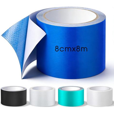 Ruban de Bâche PE Adhésive Imperméable Kit, Bleu Réparation Bâche Etanche (1/5)